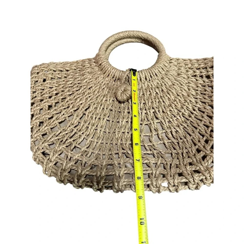 womens handbag purse straw‎ style boho tan beige brown